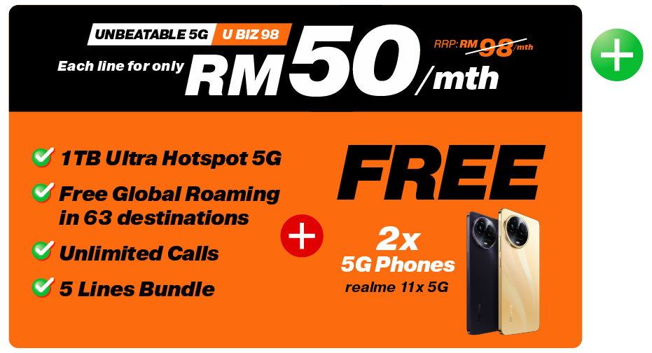 Get HALF PRICE when U Bundle with UNBEATABLE U BIZ 98