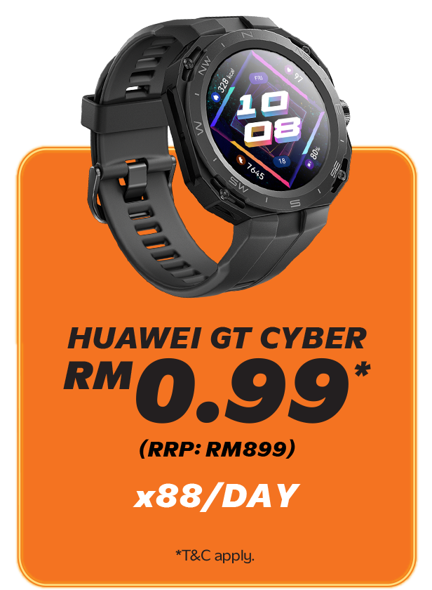 Huawei GT Cyber RM0.99 (RRP: RM899) |  x88/day