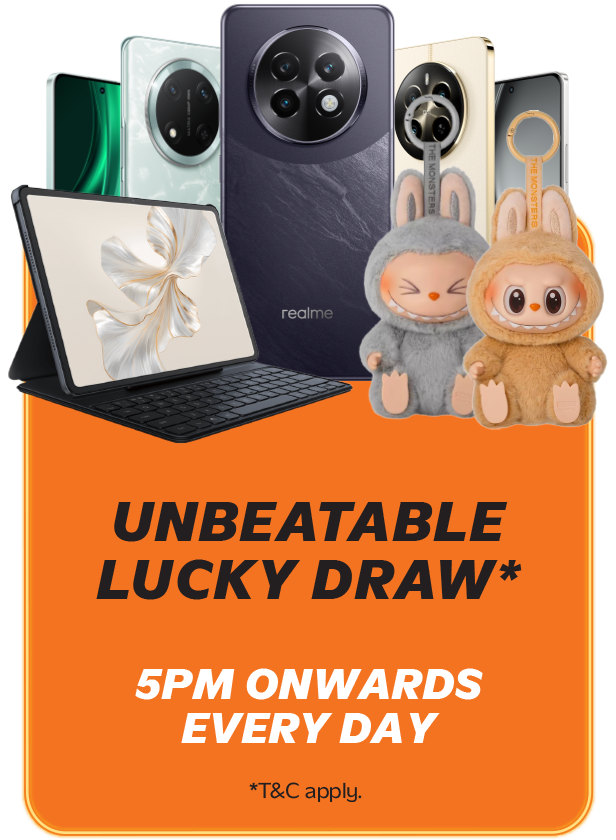 Unbeatable Lucky Draw* | 5pm onwards every day