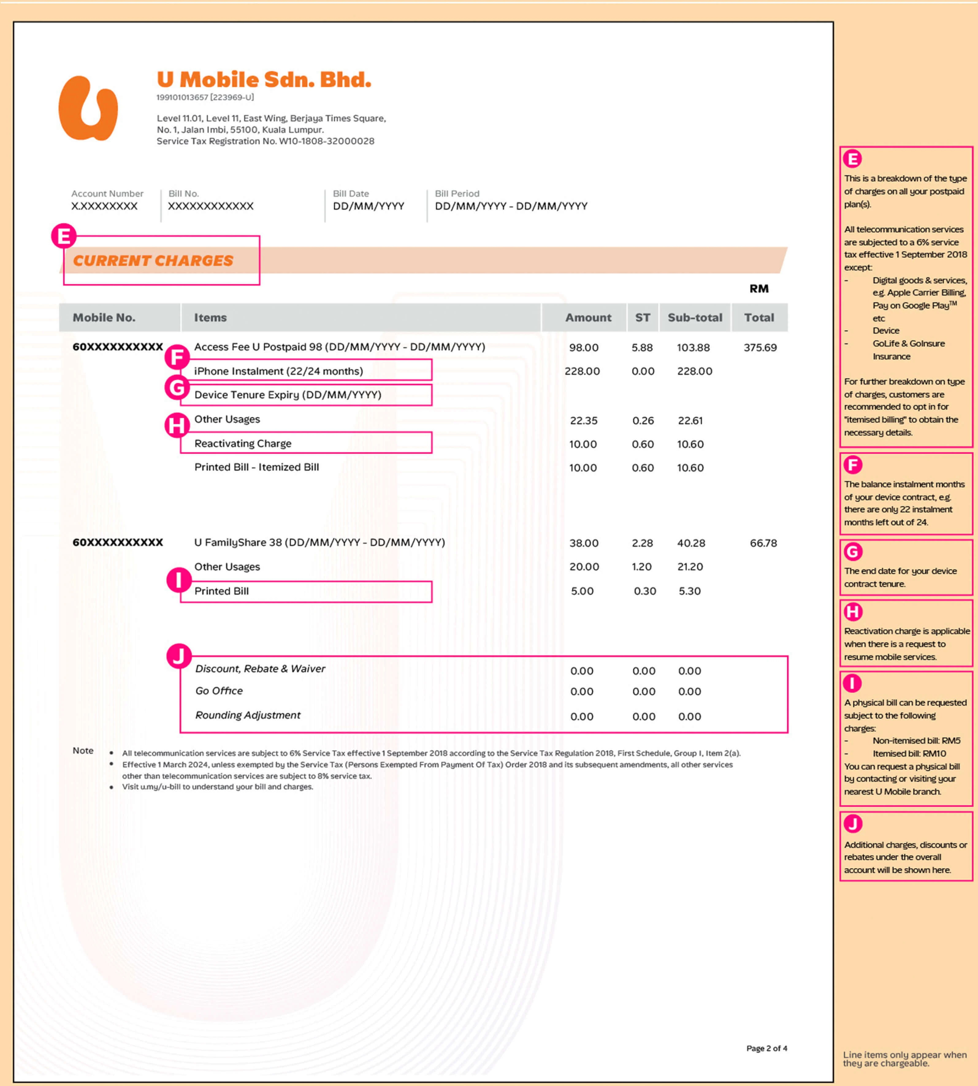 Postpaid Postpaid Bill Statment 2 Image U Mobile