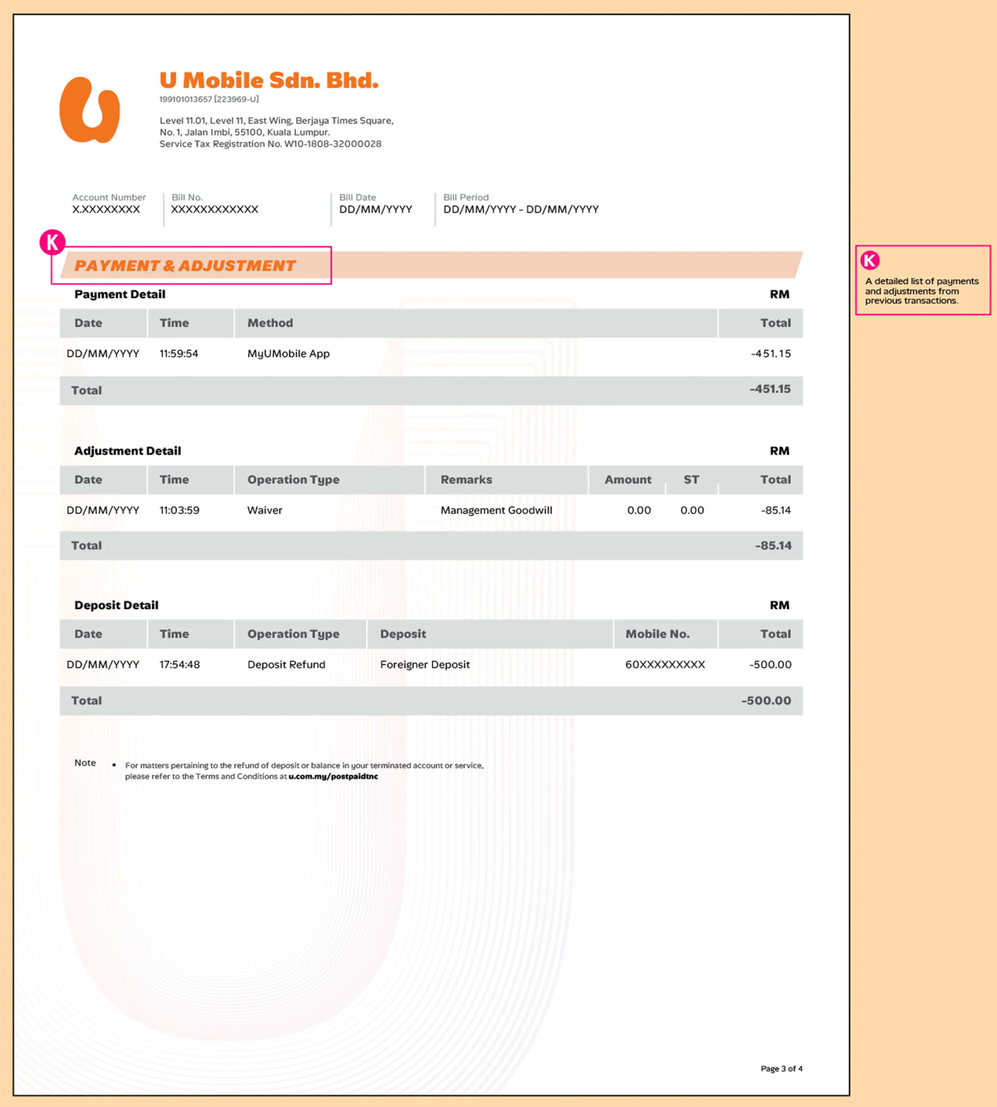 Postpaid Postpaid Bill Statment 3 Image U Mobile
