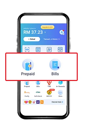 Prepaid TnG step 1 Image U Mobile