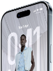 iPhone Air, front exterior, side exterior, showcasing all screen display with Lock Screen