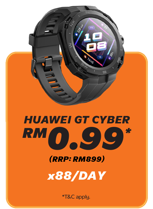 Huawei GT Cyber RM0.99 (RRP: RM899) |  x88/day