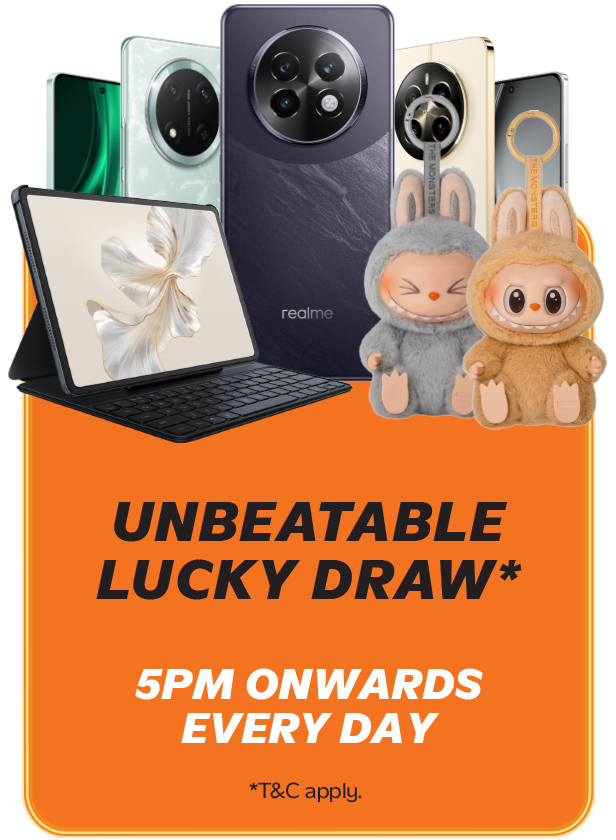 Unbeatable Lucky Draw* | 5pm onwards every day